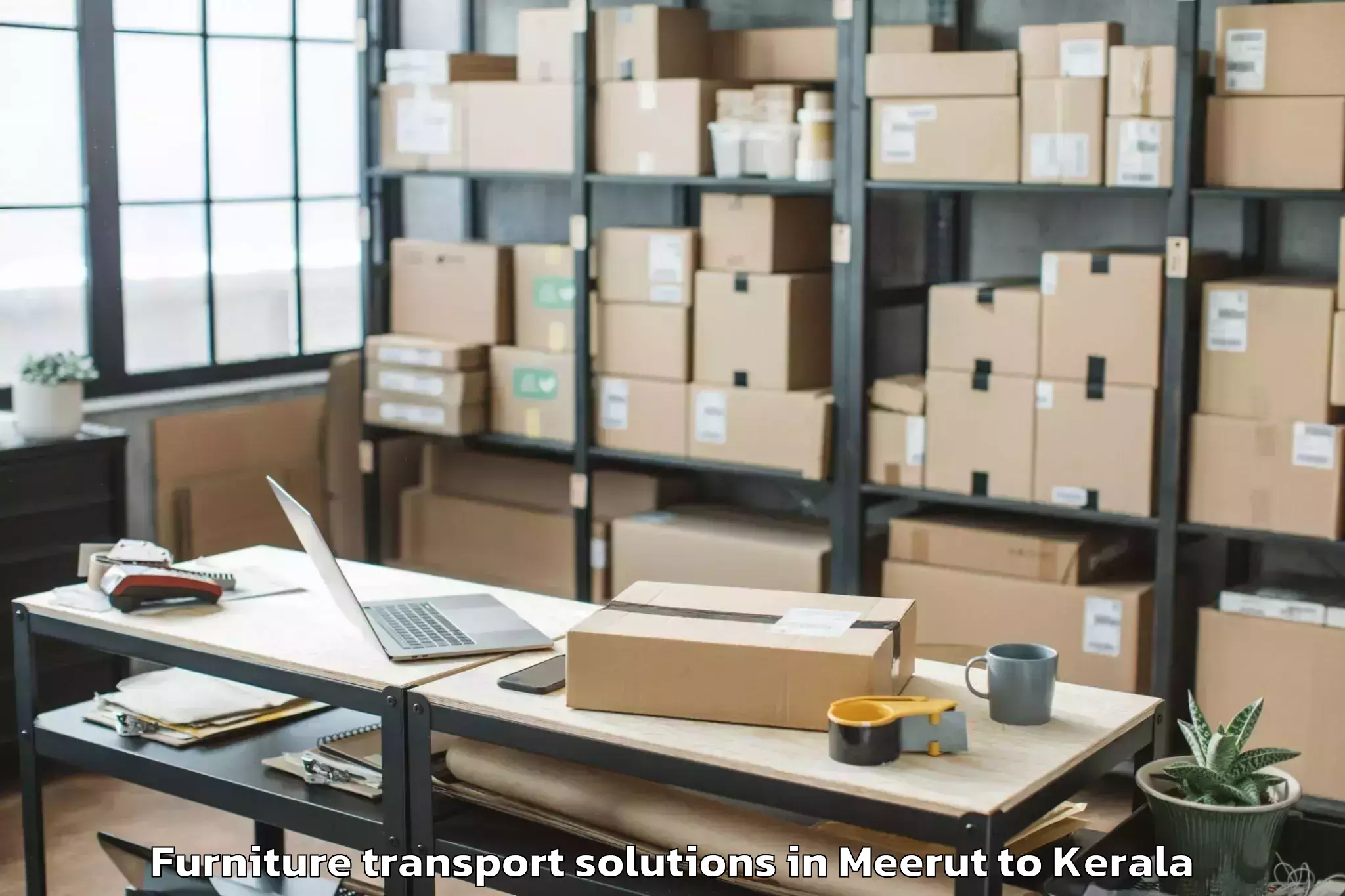 Professional Meerut to Vadakkencherry Furniture Transport Solutions